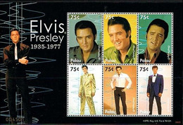 Palau, 2008, Mi 2766-2771, 39th Anniversary Of The Death Of Elvis Presley, Sheet Of 6, MNH - Elvis Presley