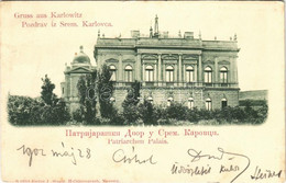 T2/T3 1902 Karlóca, Karlowitz, Sremski Karlovci; Patriarchen Palais / Szerb (ortodox) Pátriárka Palotája. Verlag J. Sing - Zonder Classificatie