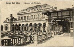 T2/T3 1915 Baden Bei Wien (Baden), Kurhaus Mit Trinkhalle / Spa, Bath (from Postcard Booklet) (fl) - Non Classés