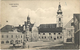 T2/T3 1913 Hartberg (Steiermark), Hauptplatz / Main Square, Churhc, Anton Gerlitz's Restaurant. Verlag Filipp Tunner (EK - Non Classés
