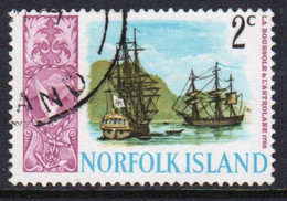 Norfolk Island 1967 Single 2c Stamp From The Definitive Stamps Showing Ships. - Ile Norfolk