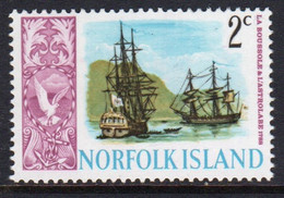 Norfolk Island 1967 Single 2c Stamp From The Definitive Stamps Showing Ships. - Ile Norfolk