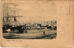 T2/T3 1903 Cape Town, The Docks, Sailing Vessels, Quay. Verl. V. Albert Aust (EK) - Unclassified
