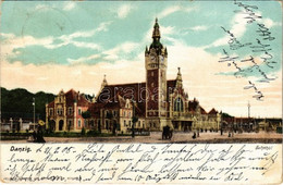 T2/T3 1905 Gdansk, Danzig; Bahnhof / Railway Station. Heliocolorkarte Von Ottmar Zieher (EK) - Unclassified