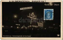 T2/T3 1926 Berlin, Charlottenburg, Hardenbergstraße Mit Ufa-Palast Am Zoo, Bräustübl, Bei Nacht / Cinema, Inn At Night.  - Unclassified