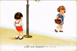 * T2/T3 Ach Wie Bequem! / Children Art Postcard, Humour. WSSB 8462/1. - Zonder Classificatie