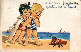 T2/T3 Children Art Postcard, Humour, Beach. Cecami N. 1031. S: M.M. (EK) - Zonder Classificatie