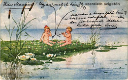 * T2/T3 1926 A Szerelem Szigetén / Children Art Postcard. J. S. & Co. M. Ser. 562-67. (EK) - Zonder Classificatie