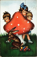 T2/T3 1924 Children With Rabbit And Eggs, Easter Greeting. No. 993. (EK) - Zonder Classificatie