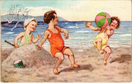 T2 1938 Children Playing At The Beach, Sand Castle, Seashore. Rokat 172. S: Arthur Thiele - Zonder Classificatie