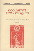 Revue De L'Académie De Philatélie - Documents Philatéliques N° 89 - Avec Sommaire - Philately And Postal History