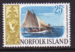 Norfolk Island 1967 Single 25c Stamp From The Definitive Stamps Showing Ships. - Ile Norfolk