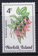Norfolk Island 1984 Single 4c Stamp From The Definitive Stamps Showing Flowers - Ile Norfolk