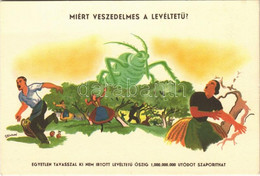 ** T1 Miért Veszedelmes A Levéltetű? Magyar Mezőgazdasági Propaganda / Hungarian Agricultural Propaganda, Aphid Control  - Non Classificati