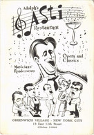 T3 Adolph's Asti Restaurant. Musicians' Rendezvous. Opera And Classics. Greenwich Village, New York City. 13 East 12th S - Non Classificati