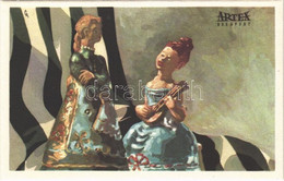 ** T1/T2 Herendi Porcelán Reklám (Artex). QSL Rádióamatőr Lap. Képzőművészeti Alap Kiadóvállalat / Hungarian Porcelain A - Non Classificati