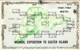 T2 1964-1965 METEI Medical Expedition To Easter Island Map. Printed In Canada For METEI By L. J. Dunbar & Co. - Zonder Classificatie