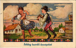 T2/T3 1949 Boldog Húsvéti Ünnepeket! / Easter Greeting Card, Hungarian Easter Tradition S: Pámmer (EK) - Non Classificati