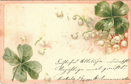 T2/T3 1901 Floral Litho Greeting Card (fl) - Non Classificati