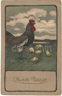 ** T2/T3 Húsvéti üdvözlet! / Easter Greeting Art Postcard With Chicken (EK) - Non Classificati