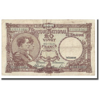 Billet, Belgique, 20 Francs, 1945, 1945-04-16, KM:111, TB+ - 20 Francs