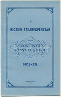 1920-1922. "Bicskei Takarékpénztár" Betéti Könyve, Bejegyzésekkel - Unclassified