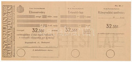 DN "M. Kir. Postatakarékpénztár" Kitöltetlen Befizetési Lap, Hátulján Balatonalmádi Reklám T:III - Sin Clasificación