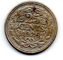 Pays -Bas -  25 Cents 1926 - TB - 25 Centavos
