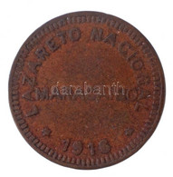 Venezuela / Maracaibo Lepra Kolónia 1916. 5c Sárgaréz T:2-,3 Venezuela / Maracaibo Leper Colony 1916. 5 Céntimos Brass C - Unclassified