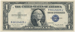 Amerikai Egyesült Államok 1961-1962. (1935G) 1$ "Silver Certificate - Kisméretű", Kék Pecsét, "Elizabeth Rudel Smith - C - Unclassified