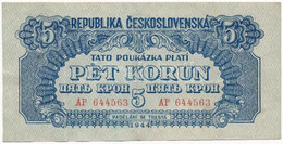 Csehszlovákia 1944. 5K T:III Szép Papír Czechoslovakia 1944. 5 Korun C:F Fine Paper Krause 46.a - Unclassified