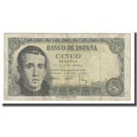 Billet, Espagne, 5 Pesetas, 1951, 1951-08-16, KM:140a, B+ - 5 Peseten