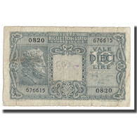 Billet, Italie, 10 Lire, 1944, 1944-11-23, KM:32c, B - Autres & Non Classés