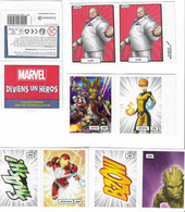 4 M - AUTOCOLLANT - E LECLERC -  MARVEL Deviens Un Héros ( 24 Autocollants - LOT N° 4 ) 3 SCAN - Marvel