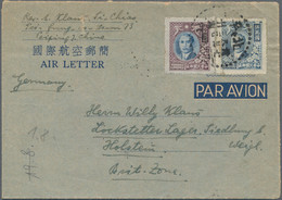 China - Ganzsachen: 1948, Plum Blossoms $200.000 And $50.000 Tied "Peiping7 37.8.3" (Aug. 3, 1948) T - Postkaarten