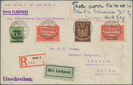 China - Flugpost: 1923, Incoming Air Mail Registered Cover To Peking From Germany, High Inflation Pe - Andere & Zonder Classificatie