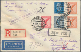 China - Flugpost: 1931, Germany-Shanghai Via Moscow And Siberia, Airmails 50 Pf. (2), 20 Pf., 10 Pf. - Andere & Zonder Classificatie