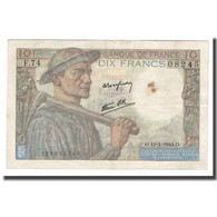 France, 10 Francs, Mineur, 1944, 1944-01-13, TTB, Fayette:8.10, KM:99e - 10 F 1941-1949 ''Mineur''