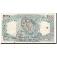 France, 1000 Francs, Minerve Et Hercule, 1946, 1946-03-07, TB+, Fayette:41.12 - 1 000 F 1945-1950 ''Minerve Et Hercule''