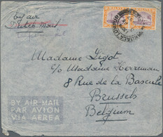 Malaiische Staaten - Selangor: 1936, Air Mail Covers (4) Used From "BATANG BERJUNTAI" To Belgium By - Selangor