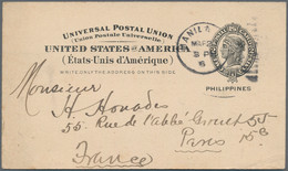 Philippinen - Ganzsachen: 1903, 2 C Black 'Liberty' Postal Stationery Card, Sent From MANILA, MAR.2( - Filippijnen