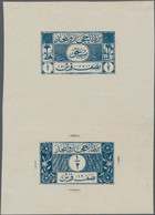 Saudi-Arabien - Nedschd: 1926, 1/2 P., Kingdom Of Hejaz-Nejd, Deep Blue PROOF Of Scott 69 And J16 (P - Saoedi-Arabië