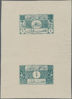 Saudi-Arabien - Nedschd: 1926,1/2 P., Kingdom Of Hejaz-Nejd, Blue Green PROOF Of Scott 69 And J16 (P - Saoedi-Arabië