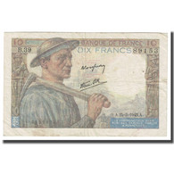 France, 10 Francs, Mineur, 1943, 1943-03-25, TB+, Fayette:8.8, KM:99e - 10 F 1941-1949 ''Mineur''
