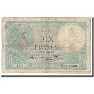 France, 10 Francs, Minerve, 1940, 1940-11-07, B, Fayette:7.19, KM:84 - 10 F 1916-1942 ''Minerve''