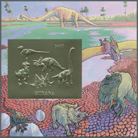 Thematik: Tiere-Dinosaurier / Animals-dinosaur: 1993, Dinosaur GOLD And SILVER Miniature Sheets Set - Prehistorisch