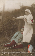 Croix Rouge Guerre 1914 Soldat Mort  Infirmière Nurse Red Cross WWI Bayonnette - Croix-Rouge