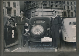 12eme Rallye Des Alpes 1949 - Equipe SEBAN DESCOMS - Départ MARSEILLE => 1er Arrivé NICE - Berline SIMCA 8 1949 - Automobiles