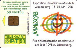 LUXEMBOURG : TP11 50 Juvalux 98 Stamps On Phonecard USED - Luxemburg