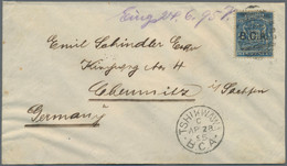 Britisch-Zentralafrika: 1895, 6d Deep Blue Ovp 'B.C.A.', Tied By Numeral Bar "853" (Proud 180 P.), B - Andere & Zonder Classificatie